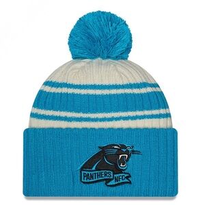 NWT-Carolina Panthers New Era NFL Cuffed Pom Knit Beanie Hat